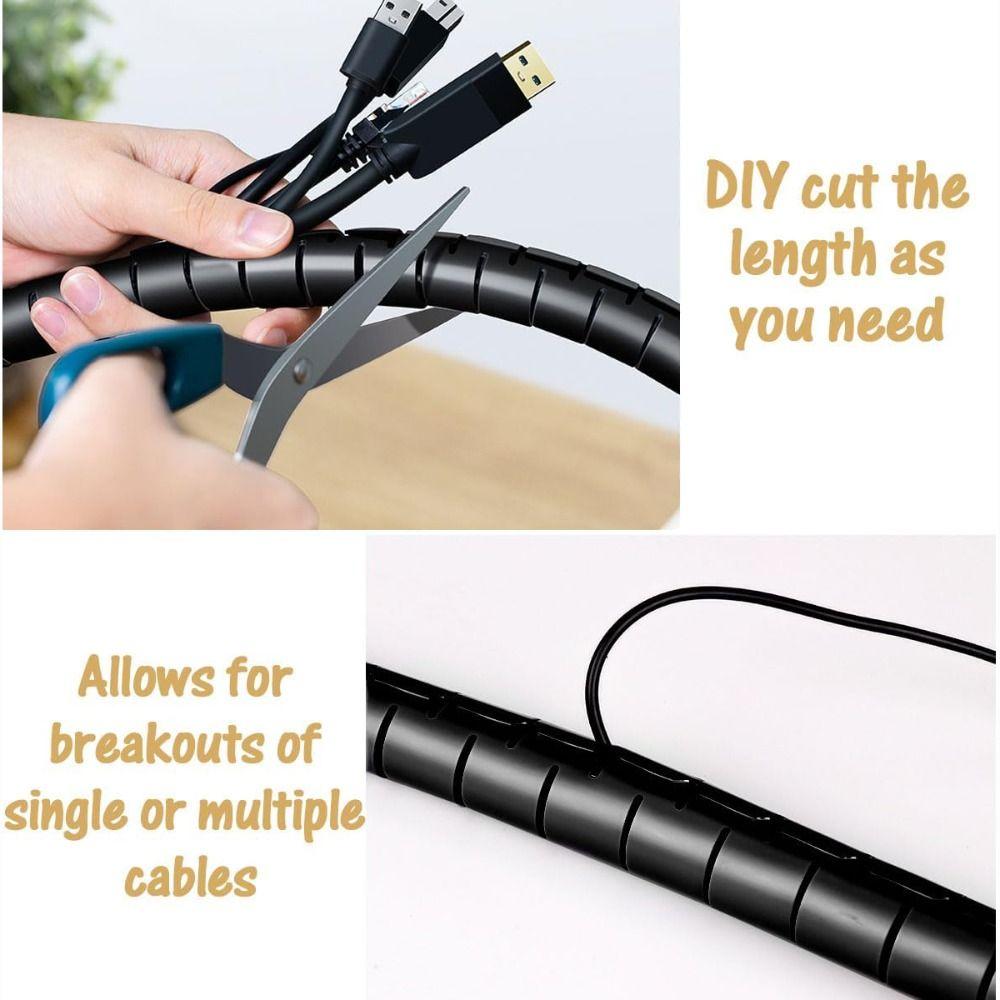 Spiral Wire Protector 8/10/16/22mm Wire Organizer New Cable Sleeve Cover