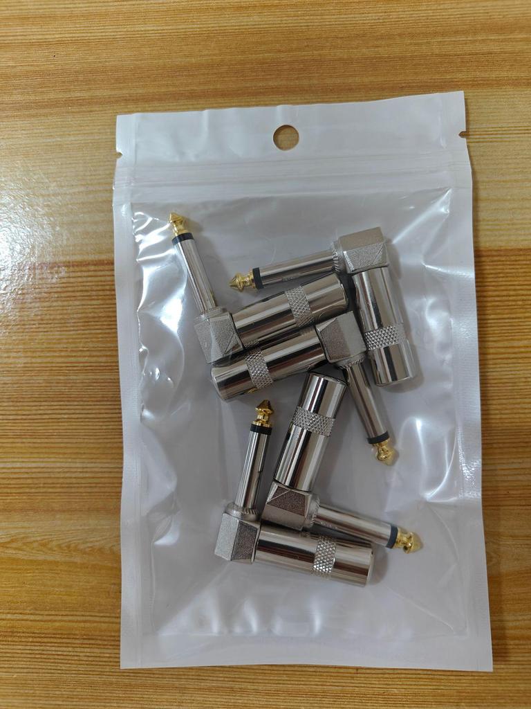 Gold-Plated 6.35MM Guitar/Bass Cable Plug, 6.5MM Welding Connector