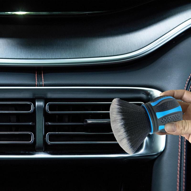 Car Air Vent Cleaning Soft Brush with Holder Car Interior Cleaning Tool Artificial Car Brush Car Crevice Dusting Car Detailing