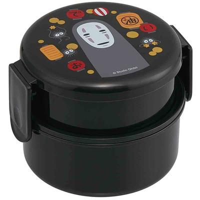Skater 500ml Bento Box 2-stöckig Rund Onigiri-Dose Antibakteriell Hergestellt in Japan Chihiros Reise Ohnegesicht Laterne