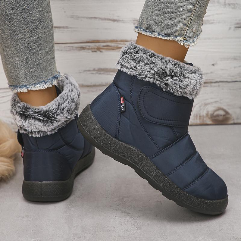 Waterproof Snow Boots for Women Fashion Faux Fur Plush Winter Ankle Boots Woman Comfortable Non-Slip Warm Cotton Padded Shoes