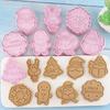 4 Style Christmas Cookie Cutter  Biscuit Mold Pastry Pressing Cookie Stamp Baking Mold Pastry Tools