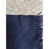 Used CELINE Stole Cashmere Navy Fringe