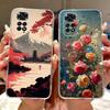6,43" Für Redmi Note 11 4G Global Klare Hülle Für Redmi Note 11s Hülle Mode Luxus Blumen Süße Cartoon Bemalte Weiche TPU Hülle