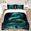 3pcs Dragon Fantasy 1Cover + 2Pillowcases, PillowInserts NotIncluded, Machine Washable, All - Season Use, Suitable for Bedroom Guest Room93