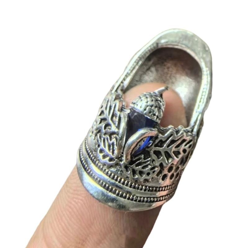 Sturdy Alloy Thimble Tool for Sewing and Crafting Enthusiasts Offering Open Designs Flexibility and Comfortable Fit