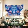 Party Backdrop Happy Birthday Birthday Balloon Blue Photo Booth Background Front Door Decor