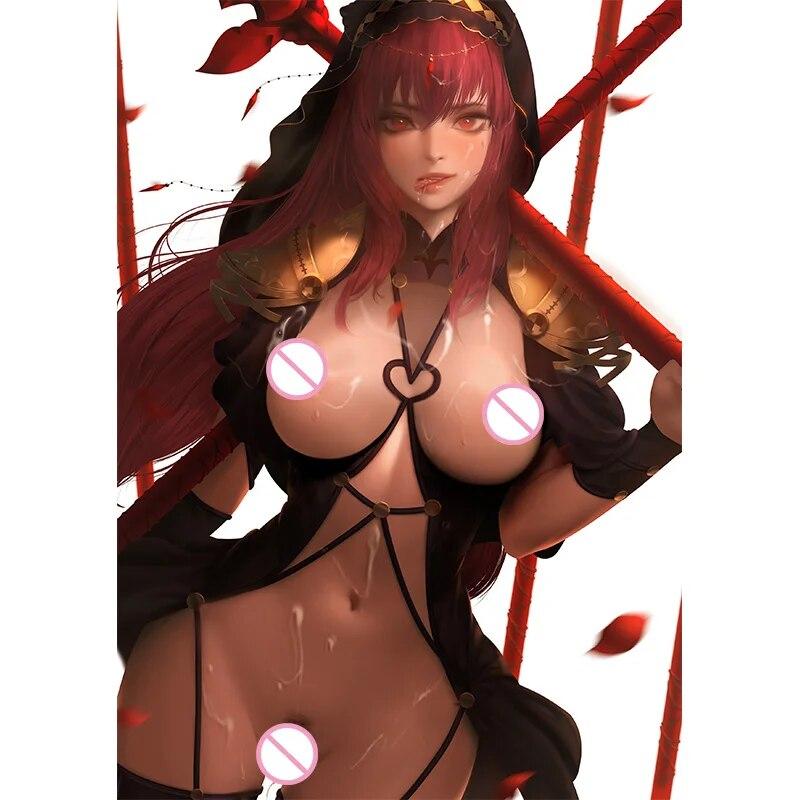 Print Vacation Student Nude 3D Sexy Anime Girl Art Posters HD Wall Art Canvas Painting Living Room Bedroom Decor Picture