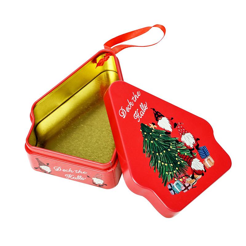 Christmas House Shape Xmas Atmosphere Christmas Decorations Chocolate Jar With Lanyard Cute Candy Box Kids 10.5x8.5x4cm