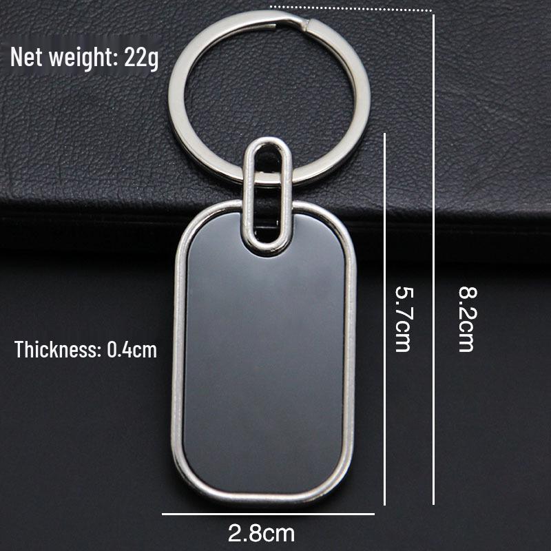 Engraved Metal Fashion Keychain Pendant - Anti-Lost Car Key Ring, Ideal for Practical Gifts