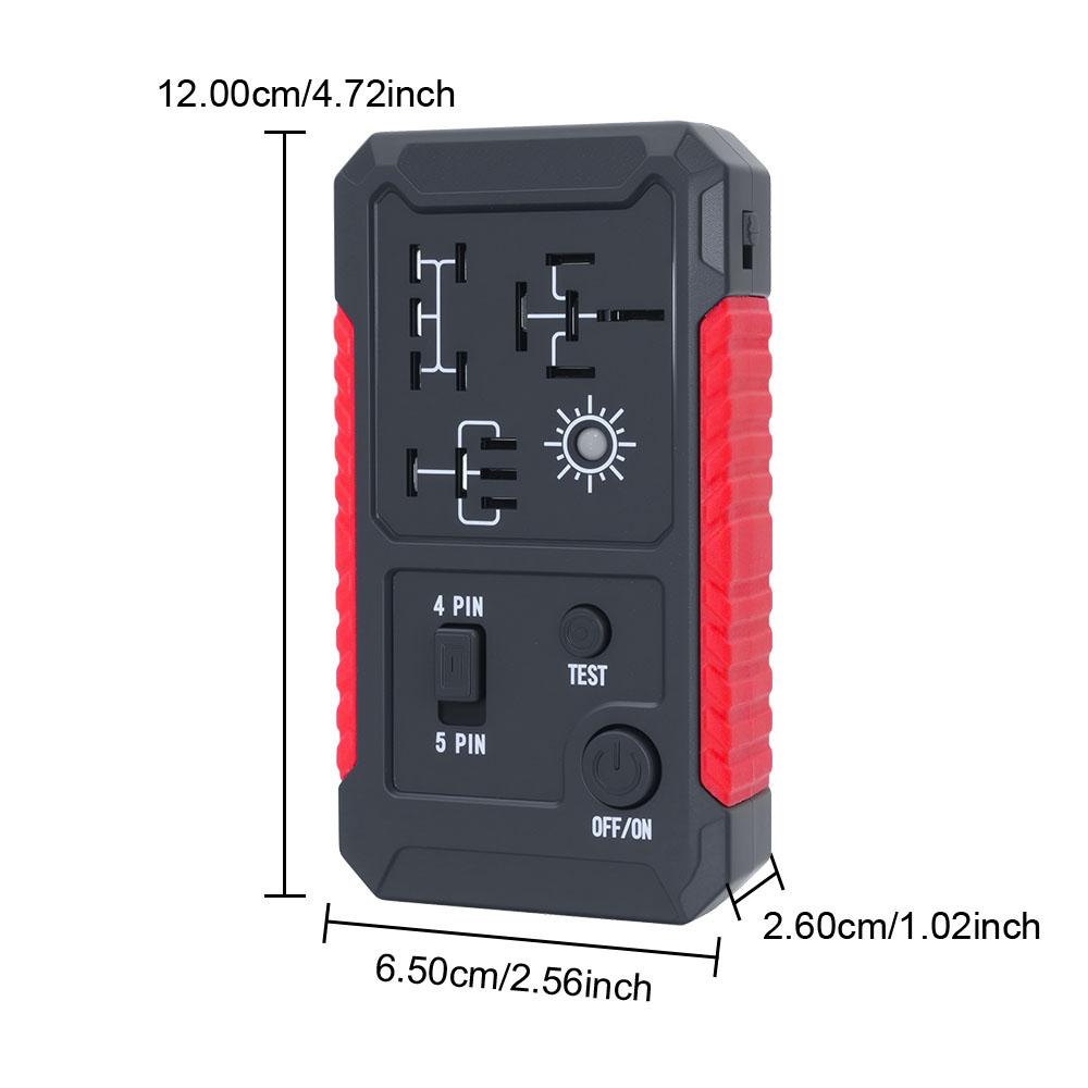 Type C Port Car Battery Checker Automotive Electronic Relay Tester Car Relay Tester 12V Circuit Tester LED Lighting LED Indicator