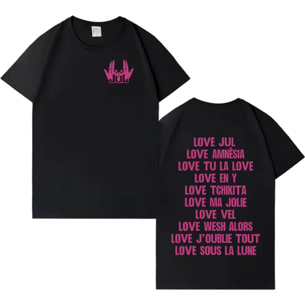 

Rapper Jul Fashion Letters Print 2026 T Shirt Man Woman Pop Music Casual Crewneck TShirt Cotton Oversize Cozy T-shirt S