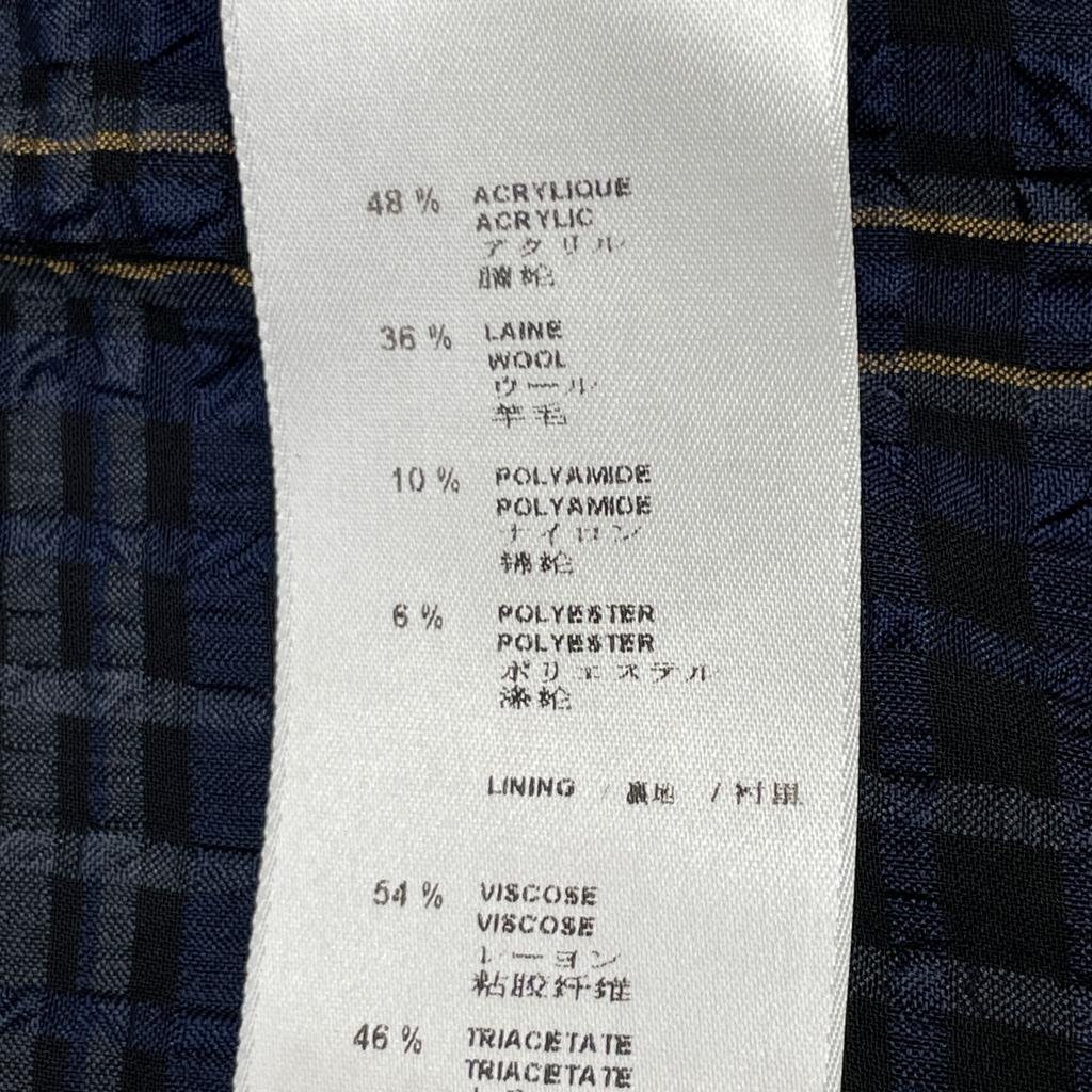 LOUIS VUITTON Black RW102A WRJA14W9F Wool Tweet Jacket Jacket 36 blackUsed