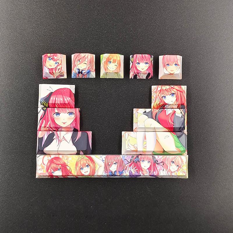 12Keys/Set Anime Character Design Custom Thermal Sublimation Keycaps For Mechanical Keyboard Mechanical Keyboard Caps Accessorie