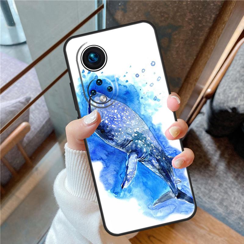 Whale Sharks Fish For Honor Magic 8 Pro 5 6 7 Lite Case Cover For Honor 90 70 50 400 200 X8a X8b X9a X9b X9c