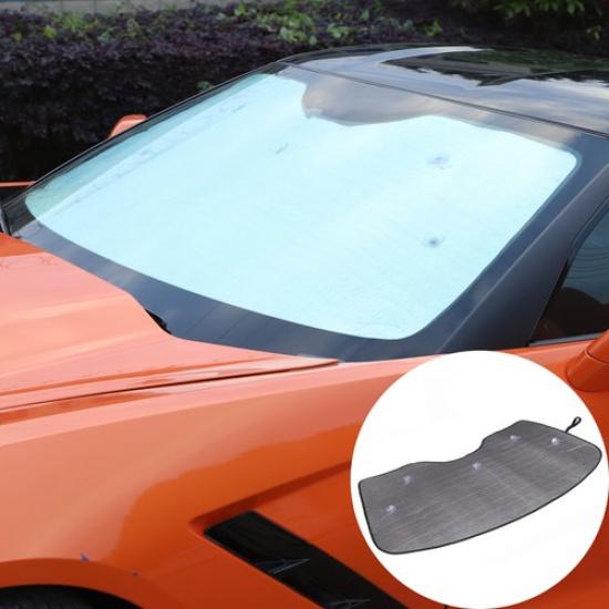 Foldable Sun Shade Truck Van Car Windshield Visor For Corvette C7 2014-19 US
