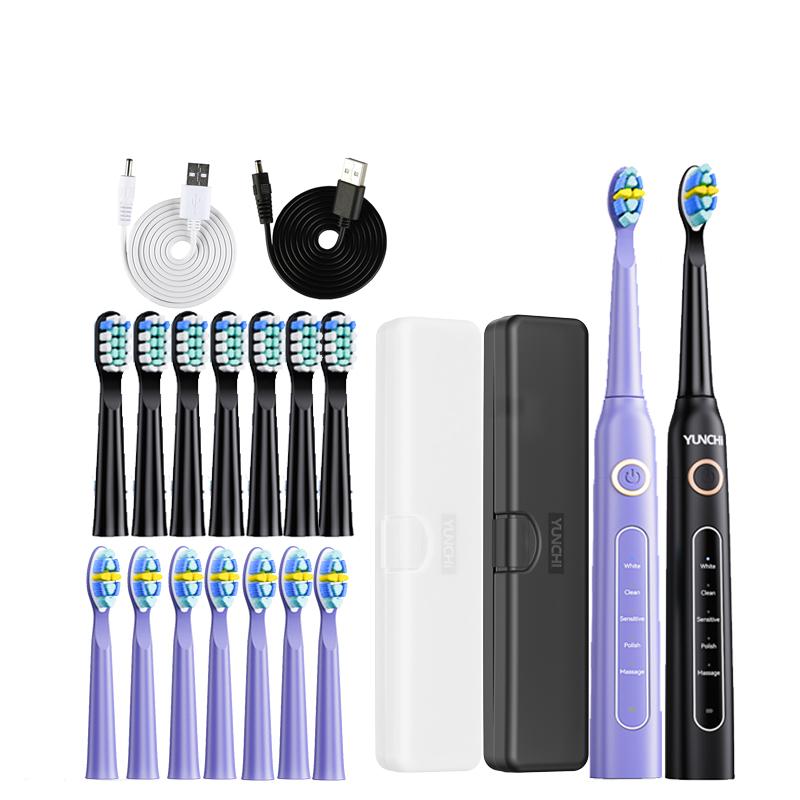 Sonic Electric Toothbrush Y5-507 Adult Timer Brush 5 Mode USB Charger Rechargeable Tooth Brush