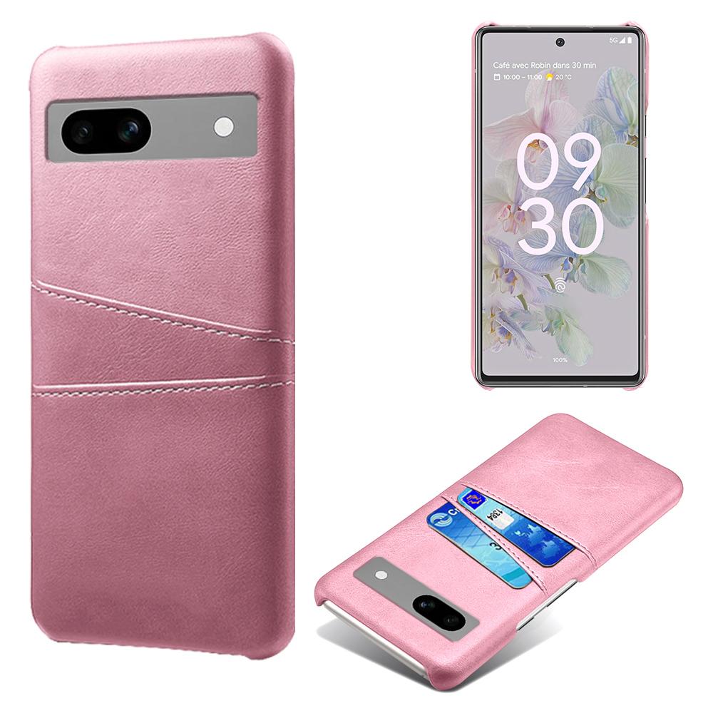 Für Google Pixel 7a Handyhülle Kartenhalter Plastik+PU-Leder Sturzsichere Handyhülle