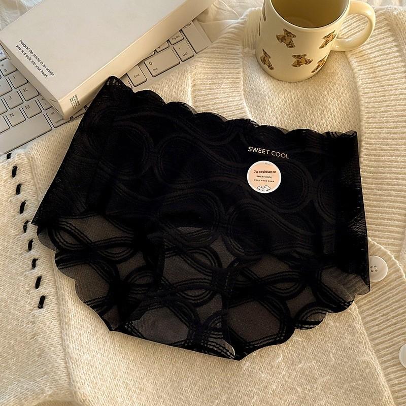 Female Summer Sexy Lace Pure Desire Wind Ice Silk Breathable Antibacterial No Trace Briefs
