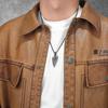 Retro Viking Arrow Texture Men Necklaces Stainless Steel Pendant Chain Women Punk Fashion Jewelry New Accessories Gift