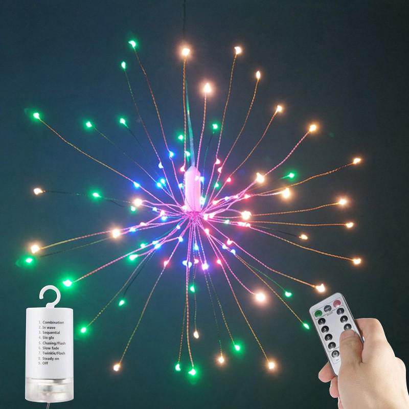 Buy Festival Hanging Starburst String Lights DIY Firework Copper Fairy