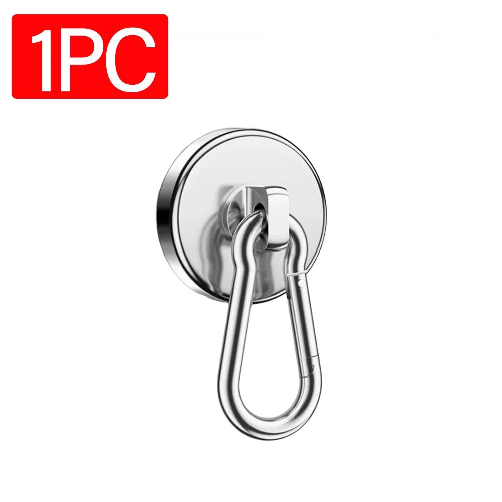 5/1ks Silné neodymové magnetické háčky Heavy Duty 360° otočné karabiny Ručníky Klíče Chladnička Víceúčelové úložné háčky