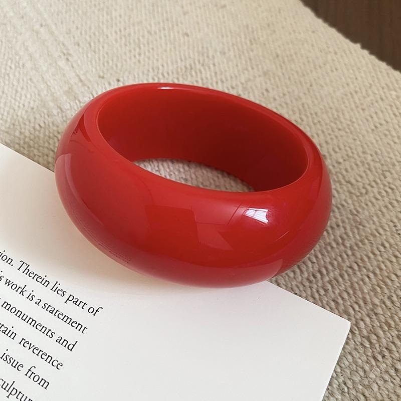 Resin smudged square oval bracelet niche fashion design high-end bracelet simple temperament versatile jewelry