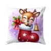 Christmas Socks Theme Pillowcase Bedroom Sofa Cushion Cover 100% Polyester Living Room Soft Cushion Pillowcase Home Decor