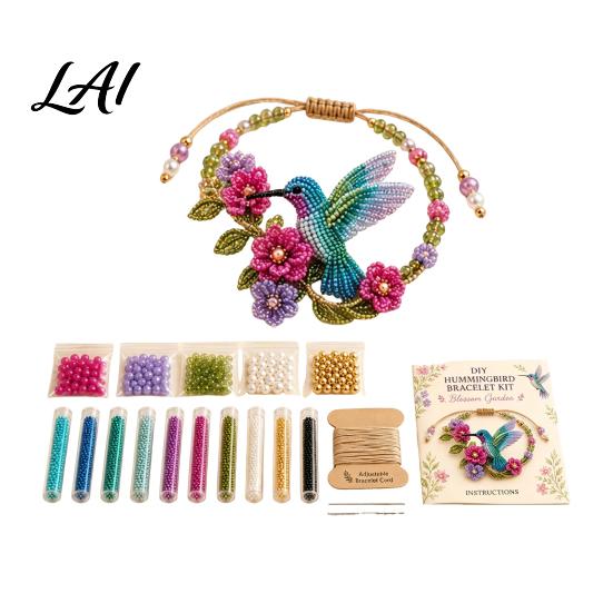 Bead Embroidery Craft Set DIY Beaded Bracelet Making Kit Beginner-Friendly Animal Unique Jewelry Crafting Beadwork for Adults Lovers Weaving