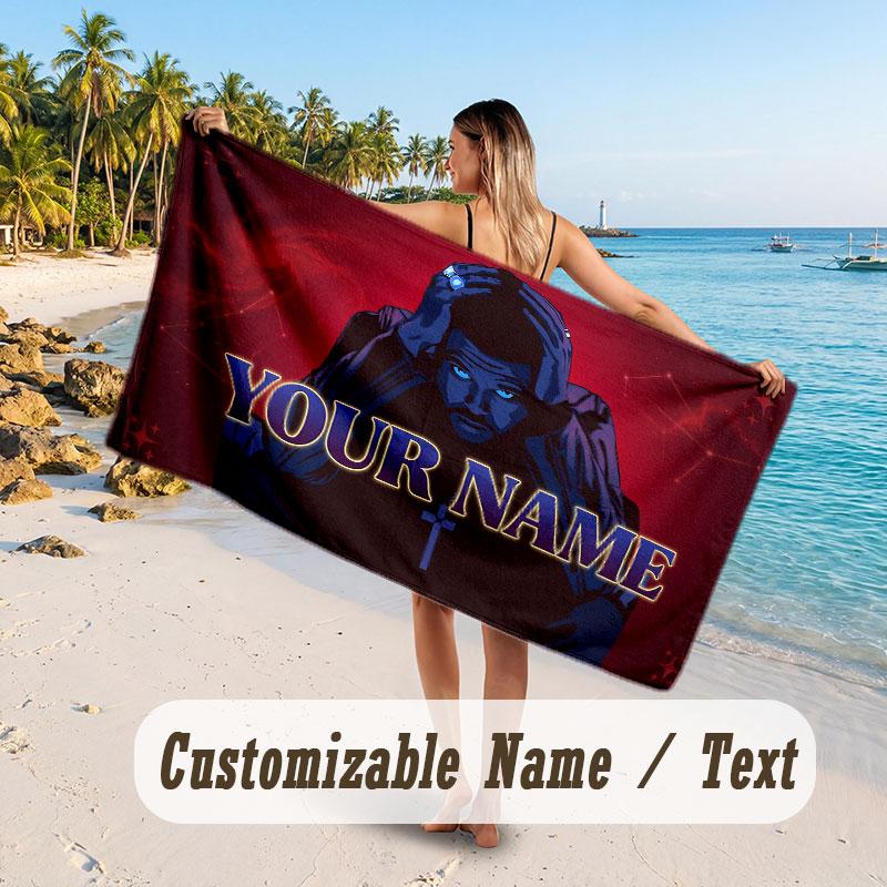 Custom Name Large Beach Towel,The Weeknd Quick Absorbent Towel For Outdoor Travel Poolside