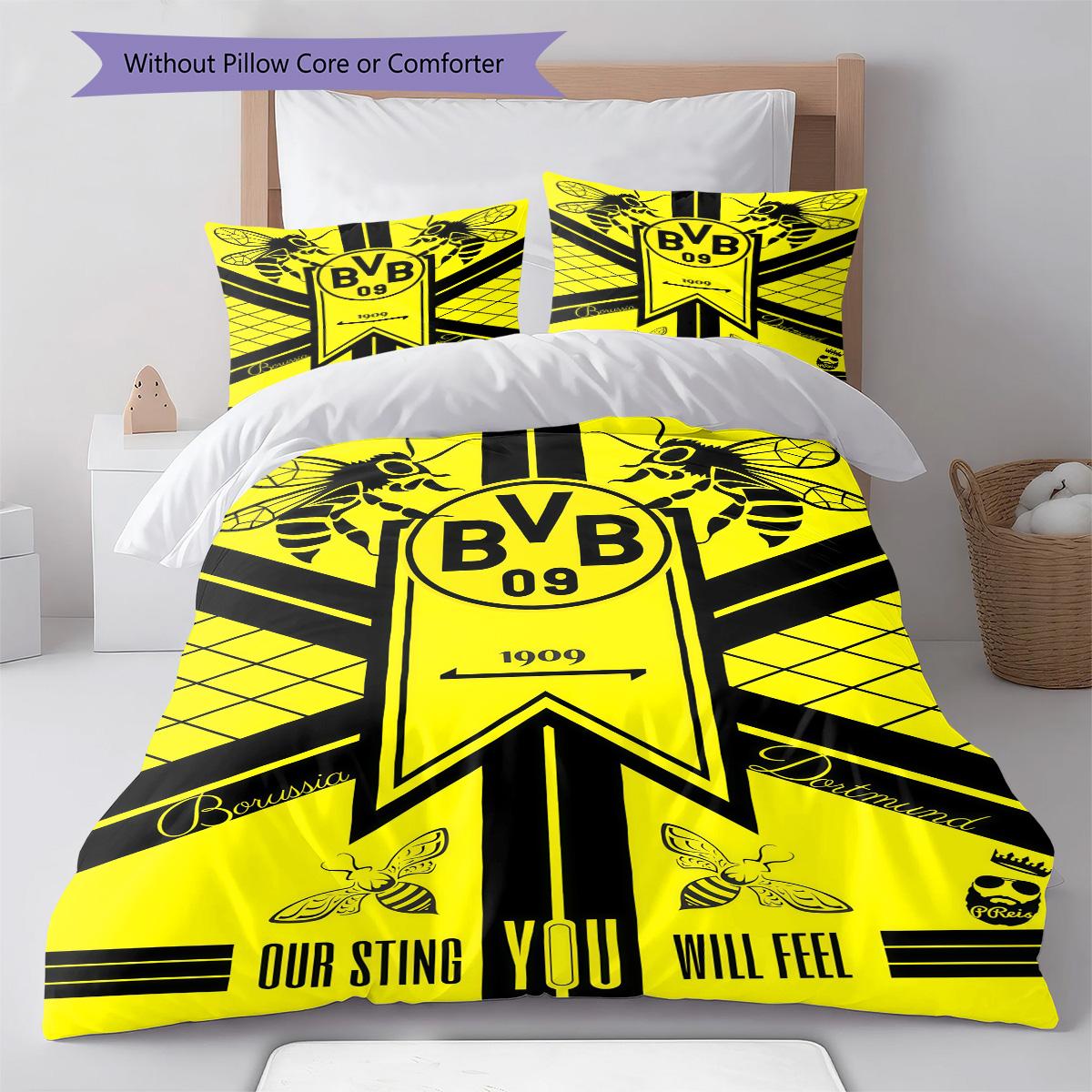 

Brave BVB logo RugPattern Bedding Quilt Set Quilt Cover Pillowcase Home Decoration Birthday Gift (1 * duvet cover + 2 * pillowcase, without core) 135x200cm