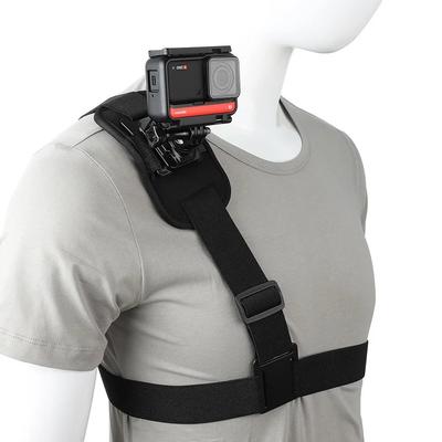 Adjustable Chest Strap Mount Holder for Action Cameras Live Streaming Outdoor Cycling Hands-Free Selfie Stick
