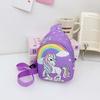Cartoon Kid Unicorn Dinosaur Chest Bag Polyester Material Fun Preschoolers Print