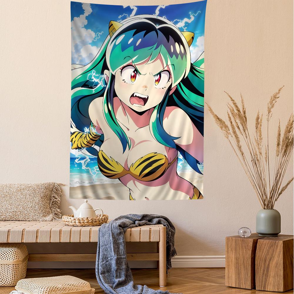 Urusei Yatsura Anime Cartoon Tapestry Wall Hanging Decoration Household Home Decor for Living Room Bedroom Dorm