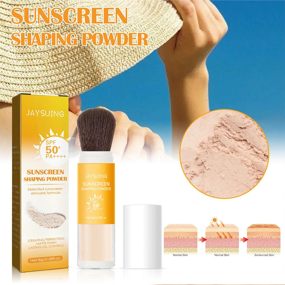 1 szt. Wodoodporny Puder Słoneczny SPF50 Sunblock Ochrona Skóry Niewidoczne Pory Blokada Słoneczna Kontrola Oleju do Pielęgnacji Twarzy
