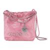22Bag Bright Calfskin Bucket Bag, Shoulder Bag, Crossbody Bag Mini Women's Pink AS3980-B08872-N0196