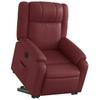 Recliner Chair with Lift Assistance Electric Burgundy Faux Leather