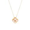 S925 Sterling Silver Four-Leaf Clover Pearl Retro Necklace, Light Luxury Clavicle Chain, Simple Niche Design X153
