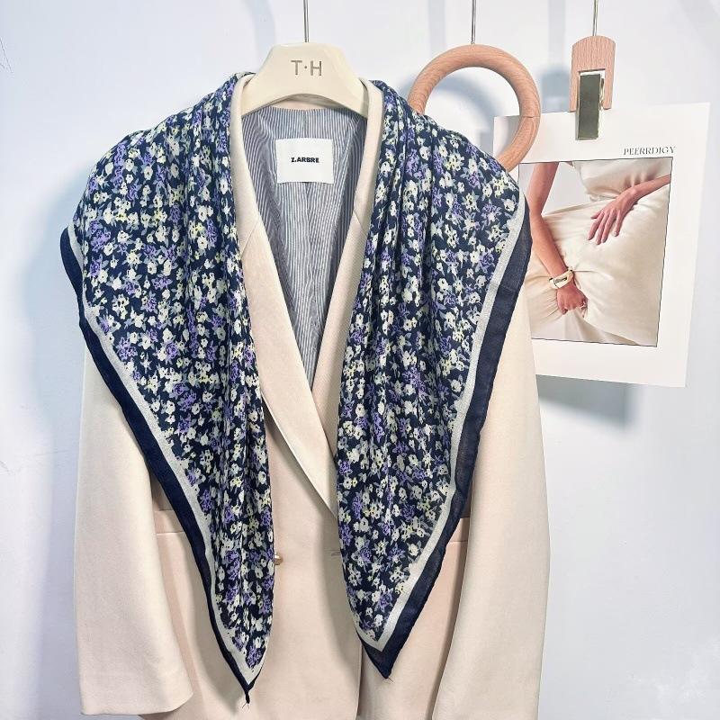 Vintage Versatile Women S 90cm Large Square Scarf Sun Protection Shawl