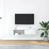 VidaXL Meuble TV blanc 100x31x25,5 cm bois d'ingénierie, banc TV, meuble hifi, centre de divertissement, buffet TV, meuble 861472