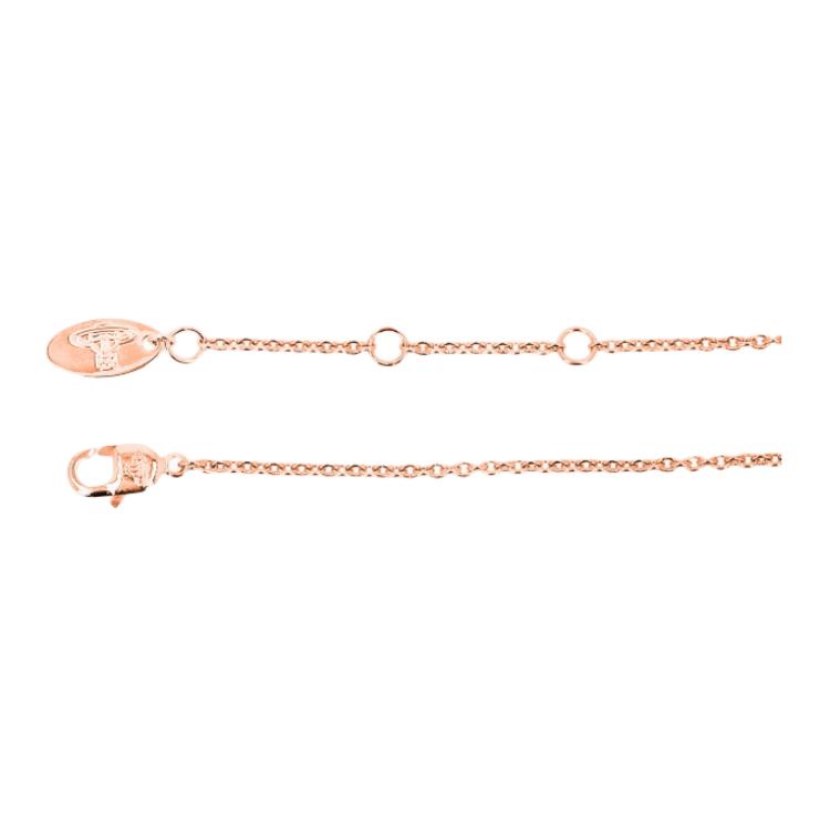 VIVIENNE WESTWOOD Brand Logo Original Design Brass Necklace Women Necklace Rose-Gold 630203BH-02G111