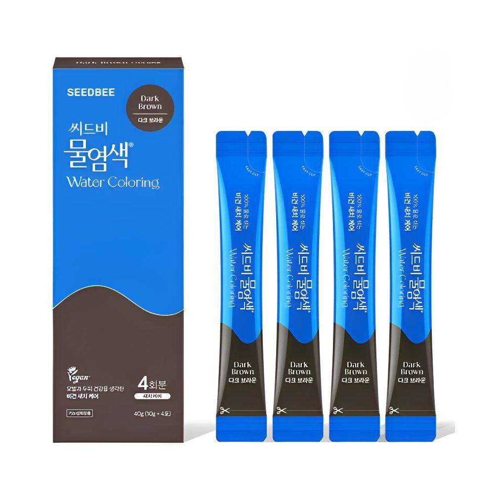 

SEEDBEE Premium Water Hair Dye Season 2 Dark Brown 4 Packs Ammonia Free Easy Self Hair Coloring
