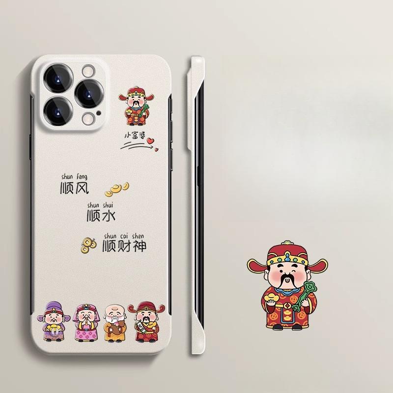 

Пятисторонний Бог богатства подходит для Apple 15 Чехол для мобильного телефона Iphone14pro Frameless 13 Smooth Flow Xr/xs Ultra-thin Redmi K40/K40 Pro