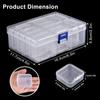 14-Grid Transparent Beaded Diamond Painting Storage Box for Nail & Jewelry