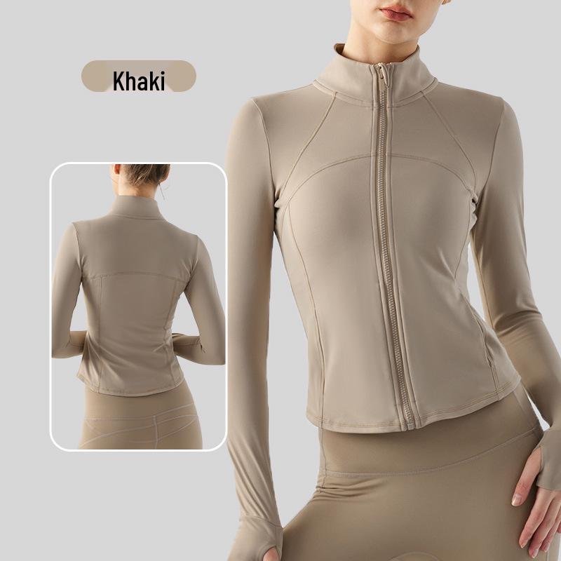 

Women s Plus Velvet Slim-Fit Yoga Jacket, Figure-Flattering, Long-Sleeved, Zipper, Thick Fleece Fitness Top for Autumn and Winter Extra Large