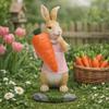 Hand-Painted Easter Bunny Figurine DIY Resin Easter Bunny Ornament Simulation Bunny Cute Appearance Cartoon Rabbit Statue