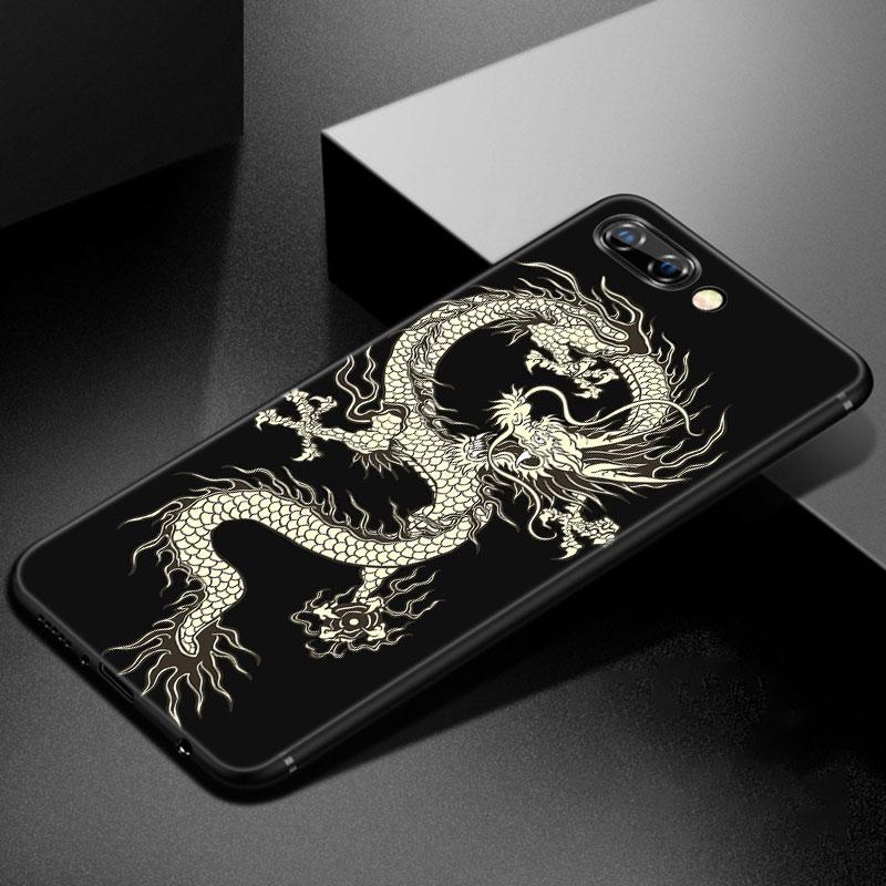 Cartoon Dragon Phone Case For Huawei Honor 7A 8A 9X 20 Pro 8 10X Lite 7S 8C 8S 8X 9A 9C 10i 20i 30i 20E 20S Soft TPU Black Cover