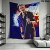 Johnny Hallyday Legend Music Tapestry Background Cloth Fashion Print Homestay Soft Decoration Tapestry Soft Wall Decoration