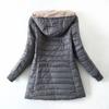 Women Winter Hooded Down Jacket Long Warm Coat Fashion Zipper Outerwear Cotton Padded Female