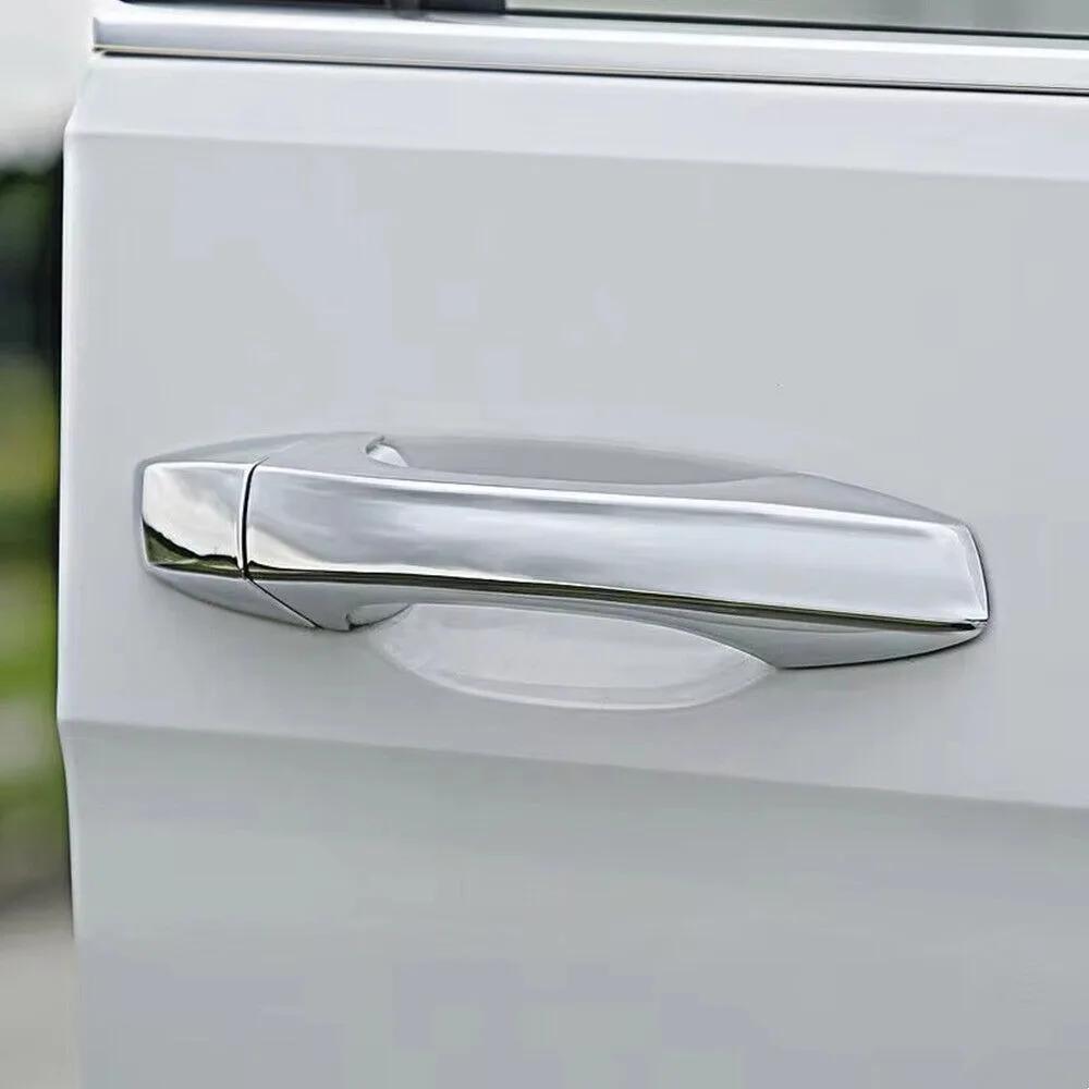 For VW Golf 7 MK7 MK7.5 2014-2019 Car Sticker Carbon Chrome Black Silver Exterior Door Handle Moulding Cover Trim Accessories
